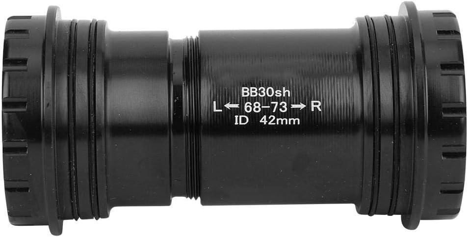 Alloy Thread BB30 Bike Bottom Bracket, BB Bottom Bracket, Screw-in Locking for 24/24mm Crankset 42mm Frame Shell (Black)
