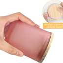 SHOWIN Thick Candle Jars for Making Candles 12 Pcs, 7 OZ Empty Jars with Wood Lids for Candle Making, Sample Container, Frosted Pink