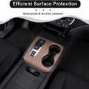Gear Shift Panel Cover Trim for Honda Pilot 2016-2022/ Ridgeline 2020-2023/ Passport 2019-2023, ABS Automotive Center Consoles Cup Holder Cover Protector Sticker Accessories (Pear Wood Grain)