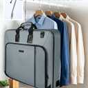 Noozion Garment Bag for Travel, Large Carry On Suit Bag for Business Up to 3 Suits, Wrinkle Free Garment Bag for Hanging Clothes with Shoulder Strap, Laptop Compartment, and Wet-Dry Pocket