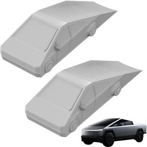 2Pc Funny Tesla Cybertruck Door Stoppers for Bottom of Door, Anti-Slip Rubber Heavy Duty Door Stop Wedge, Large Doorstop 2 inches High Gate Holder Suits Any Floor As a Gifts