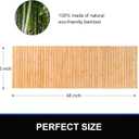 Bamboo Bath Mat Bathroom Runner Long Large Rugs Floor Wood Shower Bathtub Waterproof Non Slip Accessories 16x48 Inch Easy to Clean, Natural Bamboo, 1 pc