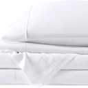 Comfort Spaces 100% Rayon (from Bamboo) Pillowcases, Breathable, Ultra Soft, Cooling Piillowcase, All Season, Cozy Bedding, Standard Queen, White 2 Piece (CS21-1222)