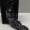 Dragon Bookshelf Decor Gothic Fantasy Bookends Black Animal Statues for Shelves Book Lovers Gifts Unique Resin Shelf Holder Set (10"*6.1"*4.9") Home Office Decorative