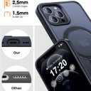 360 Rotatable Magnetic Stand for iPhone 12 pro max Case Compatible with Mag-Safe 16FT Military Drop Protection, Anti-Scratch/Fingerprint iPhone 12 pro max Phone Case(Matte-Black)