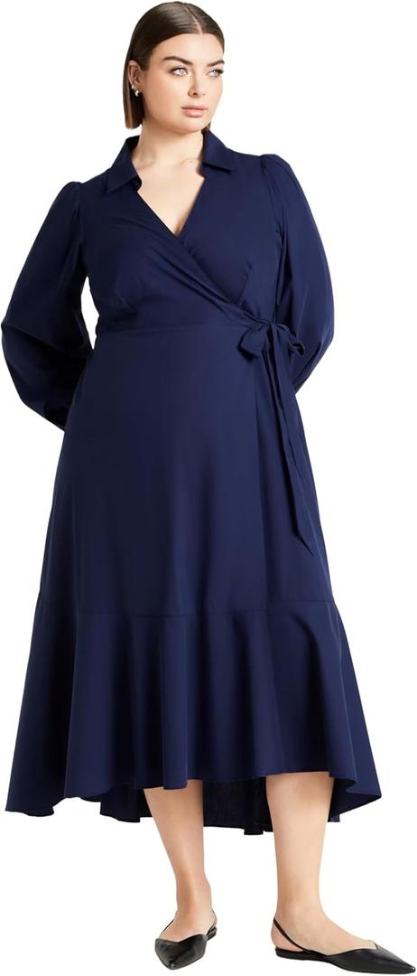 City Chic Women's Plus Size Dress - Selena (Blue, S)