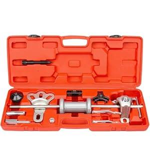 Bicos 9-Way Slide Hammer Puller Set, Front Wheel Hub Bearing Remover & Rear Wheel Axle Hub Dent Shaft Puller Tool Kit Wheel Bearing Removal Tool