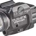 Streamlight 69414 TLR-8 X 500-Lumen Tactical Weapon Light with Integrated Red Aiming Laser for Select Handguns, Includes Rear Switch Options, Mounting Kit, and Keys, Black