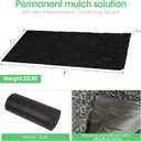 Harmiden 2 Pack Recycled Rubber Mulch Mat Roll Black Permanent Mulch Walkway Pathway for Landscaping Outdoor 8' x 2' (EXP 12/01/27)