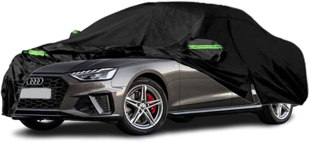 Waterproof Car Covers Compatible with 2008-2024 Audi A4/S4 Sedan, All Weather Custom-fit Car Cover with Zipper Door for Rain Snowproof UV Windproof Protection
