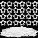 Syhood 200 Pcs Balloon Clips for Balloon Arch Flower Shaped White Bracket Buckle Connectors Clip Holders for Quick Knotting Birthday Wedding Baby Shower Party Decoration
