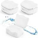 Yerliker 2 Pcs Foldable Hot Tub Booster Seat, Inflatable Adjustable 2 Heights Extra Thick Hot Tub Pillow Bath Seat with Back Support Cushions, Washable for Spa Bathtub Indoor Outdoor (White)