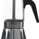 The London Sip Glass and Stainless Steel Stovetop Espresso Maker Moka Pot Italian Coffee Percolator, Glass, Medium (10.14 oz)