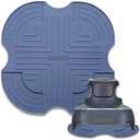 Air Fryer Trivets Silicone Mat,Kitchen Gift,NonSlip Easy Clean Air Fryer Accessories Compatible Crispi Model (BlueGray)
