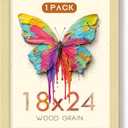 Picrit 18x24 Poster Frame, Picture Frame for Wall, Oak Wood Grain
