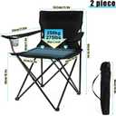 HaSteeL Foldable Camping Chair Set of 2, Folding Camp Chairs for Adults, Large Portable Lawn Chair for Outdoors Fishing, Hiking, Travel, Picnic, Beach, Supports 275lbs & Include Storage Bags (Black)