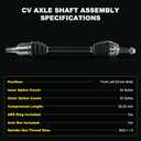 Front Left Drive Side CV Axle Fit 2011-2015 for Toyota Sienna
