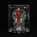 LED Acrylic Display Case for Lego 76344 Building Set | Illuminated Dustproof Showcase Box for Collectible Models, Compatible with Iron Man Mark 3 Collectors' Edition (Case Only)