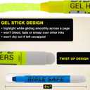 U.S. Office Supply Bible Safe Highlighter Set of 6 Bright Flouresent Colors, Dry Bible Highlighters No Bleed, Fade or Smear, Safe Gel Markers, Accessories, Study Guide