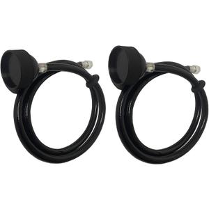 2 Packs Shampoo Bowl Hose and Sprayer, Salon Spray Head with Rubber Hose to Attach Shampoo Bowl Faucet Vacuum Breaker, Sink Replacement Part for Salon, Barber Shop, Spa, 1/4" Thread