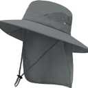 ZOORON Sun Hat for Men Women Fishing Hat with Neck Flap Wide Brim Bucket Hat UV Protection for Beach Camping Hiking