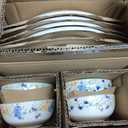 Mikasa Quinn Lightweight Bone China 12 Piece Dinnerware Plate Bowl Set, Service for 4