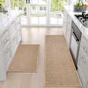 Kitchen Mat Set of 2, Non Slip Kitchen Rug and Floor Mat, Rubber Backing Absorbent Runner Standing Mat for Kitchen, Hallway, Laundry 2x3, 2x12