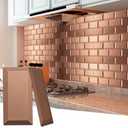Art3d 100 Pcs Peel and Stick Backsplash Tiles, 3D Textured Metal Stick On Subway Wall Tiles for Kitchen Back Splashes, Bathroom, Laundry Room, 3 x 6 Inch, Copper