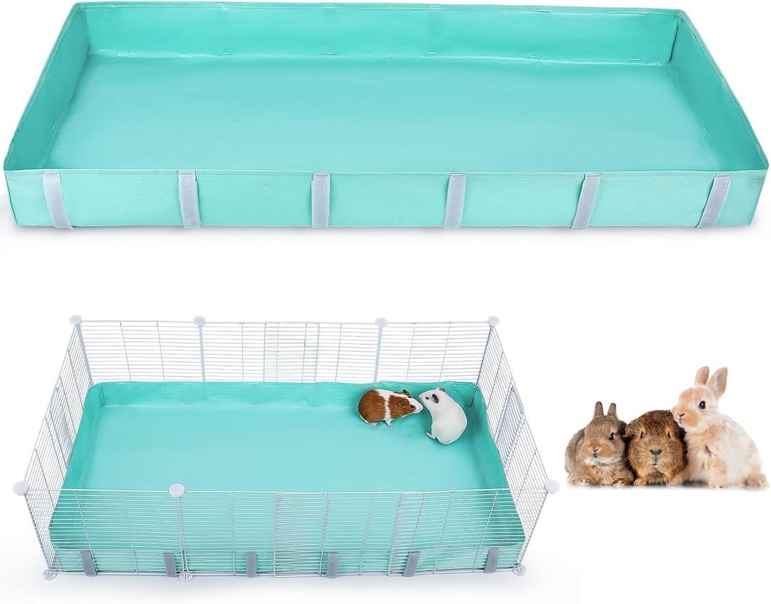 Waterproof Tarp-Based guinea Pig Bedding for C&C Grids - Cage Compatible, Multiple Species (Guinea Pig, Hamster, Bunny), 47 * 24 Inches (Aqua green)