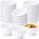 Tioncy 36 Pcs Bowls Set Unbreakable Dessert Soup Salad Bowls for Pasta Cereal Soup Dishwasher Safe (6 oz,White)