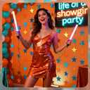 10 Pcs The Life of a Birthday Girl Party Decorations 130 ft Orange and Teal Star Hanging Garland Banner The Life of a Birthday Girl Themed Party Supplies for Wedding Bridal Shower Decoration