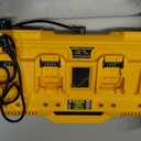 Upgraded 8A Fast Battery Charger Station for Dewalt Batteries, 4 Port 32A Total Output, 4X Faster Charging, DCB104 Charger, Fits 12V MAX, 20V MAX & Flex 20V/60V Batteries, Compatible with Toughsystem