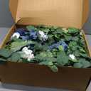 Ling's moment Wedding Arch Flowers for Wedding Ceremony Arrangement Decor, 2 Pcs Fake Flowers Swag Floral Garland Decoration, 2pcs Drapes Kit, Backdrop Stand for Party Wedding Gifts|Dusty Blue & Navy