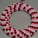 Valentine's Day Pom-Poms Wreath (12 inch in Diameter) Valentine Home Decor