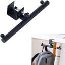Desk Hook for Bag, Heavy-Duty Carbon Steel Bolt-Fixed Desk Purse Holder, Sturdy Purse & Bag Hanger for Office, Home, Dorm, Space-Saving Organizer (1 Hook, White) (Black)