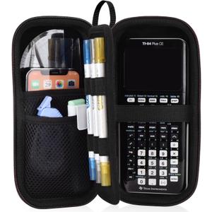 Hard Graphing Calculator Case Compatible with Texas Instruments TI-84 Plus CE/TI-84 Plus/TI-Nspire CX II CAS/TI-Nspire CX II/TI-83 Plus/TI-85/TI-86/TI30xs/TI36X Pro/TI 34 Calculator - Black