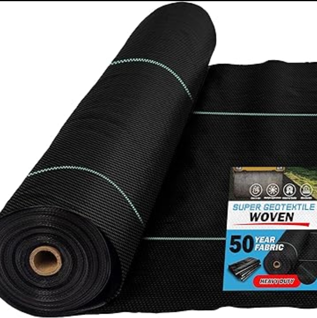 2.4oz-6.5FTx400FT Weed Barrier Landscape Fabric - Durable Weed Block Gardening Ground Cover Mat, Woven Geotextile Fabric for Underlayment, Commercial Driveway Stabilization, Weed Control Cloth