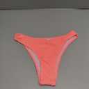 YMISAN Women's Bikini Swim Bottom Briefs Ribbed High Cut Mid Waist Cheeky Bathing Suit Bottom, S