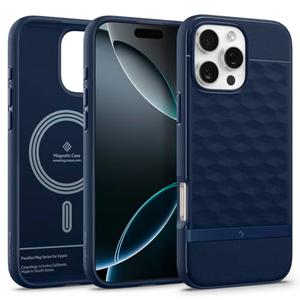 Caseology Parallax Mag for iPhone 16 Pro Case [Enhanced Ergonomic Design Case Compatible with Magsafe] Military Grade Drop Tested (2024) - Midnight Blue