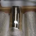 Glass Cylinder Vases Set of 6, Hewory Glittery Gold Vase for Centerpieces, Hurricane Candle Holders for Pillar or Floating Candle, Round Tall Vase for Wedding Anniversary Events Home Table Decor