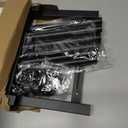 HDDTTZ 3-Tier Expandable Shoe Rack, Adjustable Shoe Shelf Storage Organizer Heavy Duty Metal Free Standing Shoe Rack for Entryway Closet Doorway (Black)