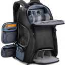 K&F Concept Camera Backpack,25L Large Capacity Camera Bag for Photographers with Raincover and 15.6 Inch Laptop Compartment Compatible for Canon/Nikon/Sony/DJI Mavic Drone (02-all-Black)