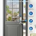 Veise Keyless Entry Door Lock with 2 Lever Handles - Electronic Keypad Deadbolt, Auto Lock, Back Lit & Easy Installation Design, Front Door Handle Sets, Satin Nickel