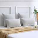 FUTEI Grey Decorative Throw Pillow Covers 18x18 Inch Set of 2,Soft Chenille Jacquard Geometric Pattern Cushion Case,Modern Home Decor for Couch Bed Living Room