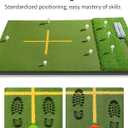 5.2x4ft & 6x4ft 21mm-50mm Dual-Turf Golf Mat with Ball Tray, Thickened Golf Hitting Mat with 9 Hitting Holes, Alignment Aid Practice Mat for Hitting, Driving Chipping, Swinging, Gifts for Men/Dad/Him