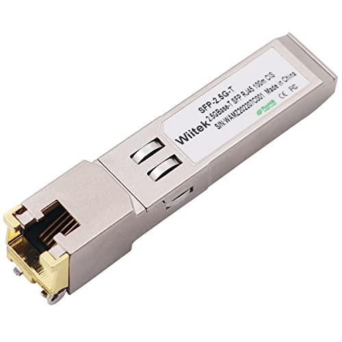 2.5G SFP to RJ45 Module, Wiitek 2.5GBase-T SFP to RJ45 Transceivers 100m, Compatible for Cisco SFP-2.5G-T, Ubiquiti, MikroTik, TP-Link 2.5Gb Switch or Routers (Have to Plug into The 2.5G SFP Port)