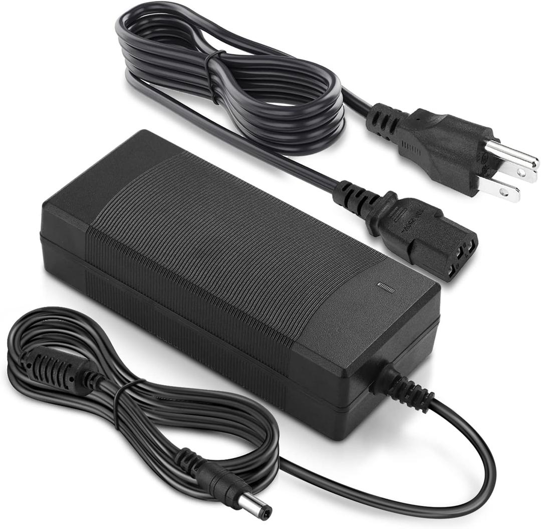 Facmogu 3 Prong 12V 5A 60W AC to DC Power Supply Adapter with 9.84ft / 3m LONG CABLE, 5.5x2.1mm & 2.5mm Plug, AC 100-240V to DC 12V Switching Transformer Converter for CCTV Camera LED Strip LCD Screen