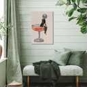 Black and White Posters Funky Funny Bathroom Wall Art After The Disco Party Prints Painting Preppy Bar Wall Decor for Teen Girl Toilet Bathroom8x12inch Woodframed