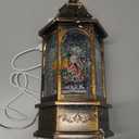 Christmas Snow Globe Decor, Musical Lights - USB Plug-in & Battery Operated Music can be Turned Off, Water Glitters Music Christmas Lantern for Xmas Home Decoration and Santa Gifts (big)