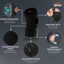 TYNOR Knee Brace for Men & Women, Adjustable Knee Compression Sleeve for Knee Pain Relief, Neoprene Knee Support Brace with Patella Pad for Meniscus Tear, Gym Running Working Out, XXL,1 Unit